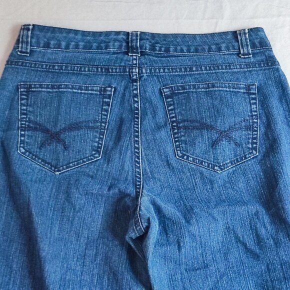Croft&Barrow jeans women's size 8P denim blue straight leg stretch - Picture 4 of 13